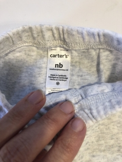 Pantalon algodón gris. CARTERS. Recien Nacido. - comprar online
