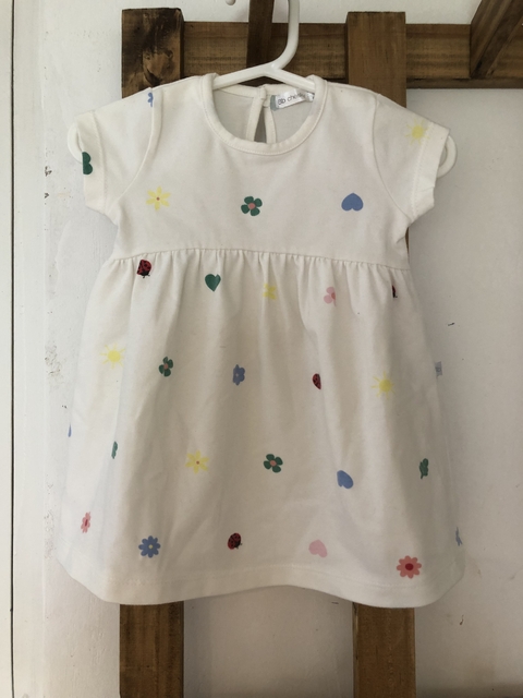 6M | Vestido de algodon con flores y bombachudo. CHEEKY. 6 meses.