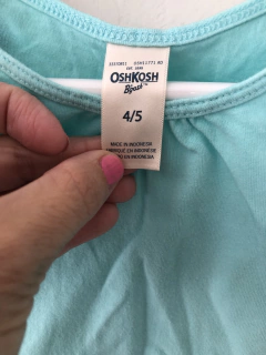 Musculosa turquesa con moñito en hombro. OSHKOSH. 4 años. - comprar online