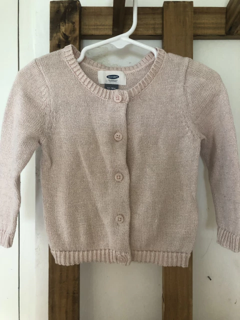 Saco rosa con brillitos. Old Navy. 12 meses.