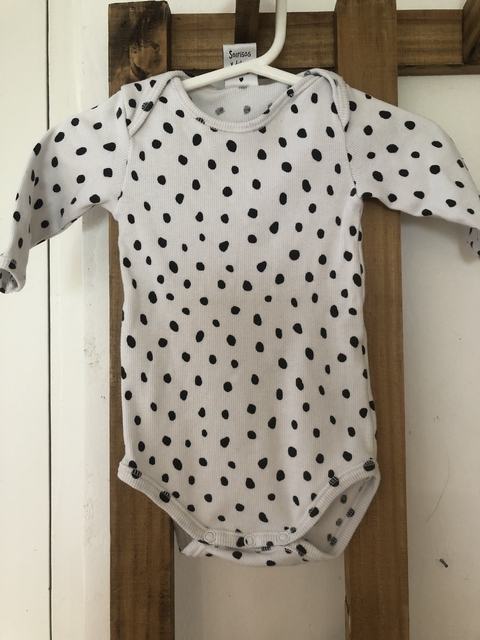3M | Body ML blanco con lunates.GRISINO. 3 meses.