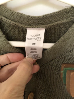 Set- Sweater verde con botones + pantalón tejido verde. Modern Moments. 18 meses. - comprar online