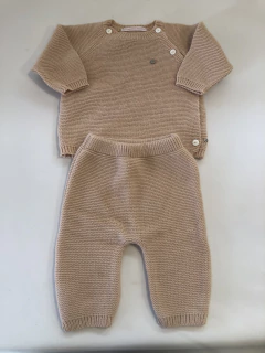 Conjunto tejido rosa viejo. MAGDALENA ESPOSITO. Recien Nacido. - comprar online