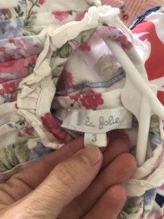 Vestido flores rosas. La Folie. Talle 3 años. - comprar online