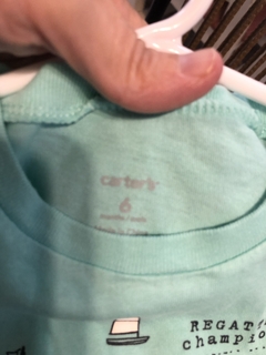 6M | Remera MC turquesa con barcos. CARTERS. 6 meses. - comprar online