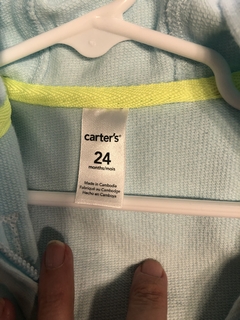 Buzo con cierre y capucha celeste “Handsome”. CARTERS. 24 meses. - comprar online