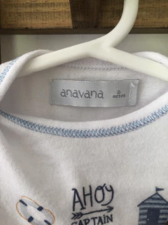 RN | Set- Body MC blanco con dibujo y pantalon algodón. ANAVANA. Recien nacido. - comprar online