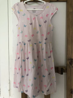 6A | Vestido de algodón rosa con mariposas. HYM. Talle 6 años. - comprar online