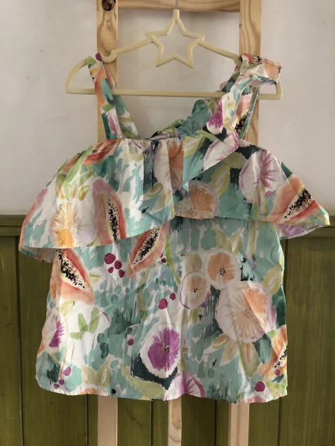 13/14A | Blusa con frutas y sin mangas. ZARA. 13/14 años.