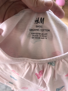 6A | Vestido de algodón rosa con mariposas. HYM. Talle 6 años. en internet