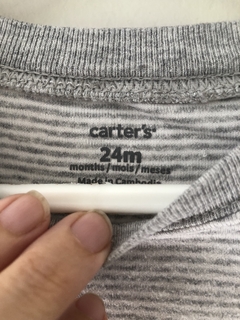 Body ML a rayas gris y blanco. CARTERS. 24 meses. - comprar online