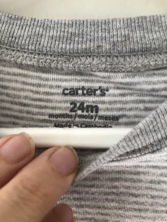 Body ML a rayas gris y blanco. CARTERS. 24 meses. - comprar online