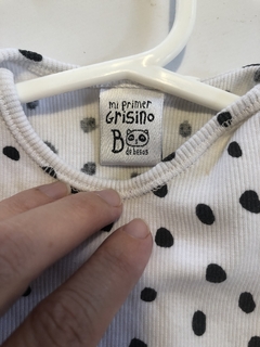 3M | Body ML blanco con lunates.GRISINO. 3 meses. - comprar online