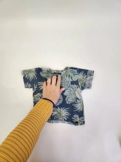 9M | Remera azul con hojas Mimo - 9 meses - comprar online