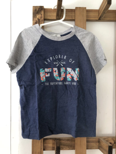 6A | Remera MC azul y gris. Weak Meak. 6 años.