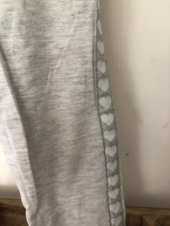 Calza gris con franja corazones. GRISINO. 4/5 años. - comprar online