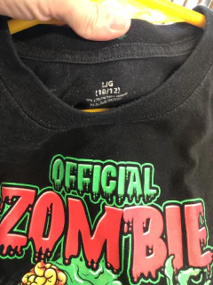 10/12A | Remera negra MC Zombie. 10/12 años. - comprar online