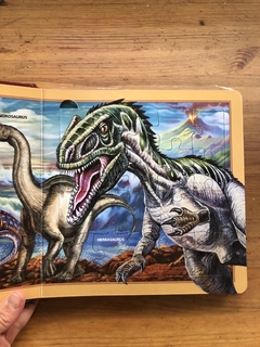 Libro tapa dura Dinosaurios del principio al fin. El Gato de Hojalata. Incluye rompecabezas. - comprar online