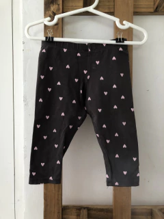 Calza de algodón con corazones rosas. HYM. 9 meses. - comprar online