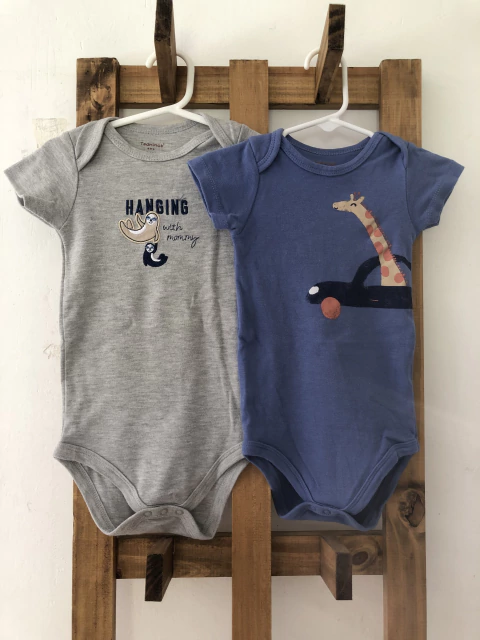 Set- Dos bodys MC azul y gris. Tedmimak. 24 meses.