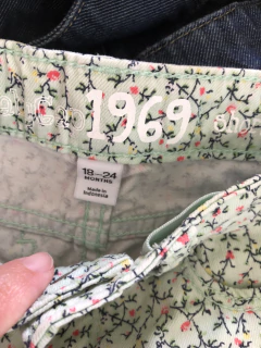 18/24M | Short verde agua con flores. GAP. 18/24 meses. - comprar online