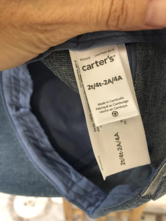 Gorra denim con flor. CARTERS. 2 años. en internet