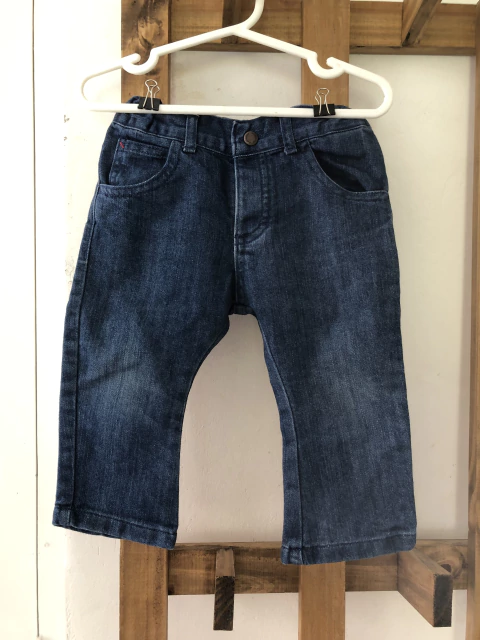 Jean azul con elástico regulable. MIMO. talle XXL de bebe. 12/18 meses