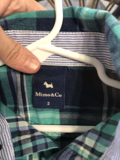 Camisa ML verde y azul a cuadros. MIMO. 2 años. - comprar online