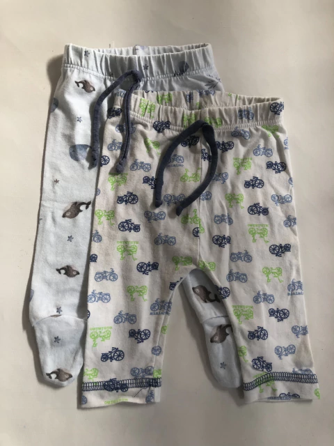 RN | Set- Dos pantalones algodón. MIMO. Recien nacido.