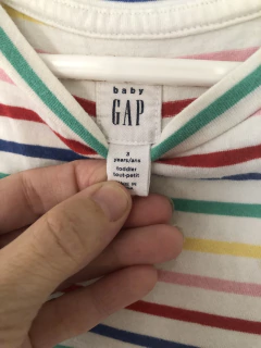 Vestido a rayas mangas tres cuartos. GAP. 3 años. en internet
