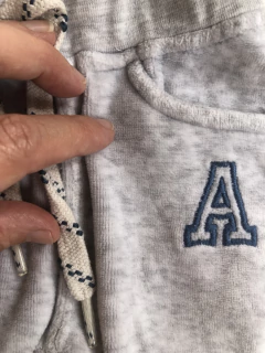 Pantalon de plush gris con cordón. CHEEKY. Recien Nacido. en internet