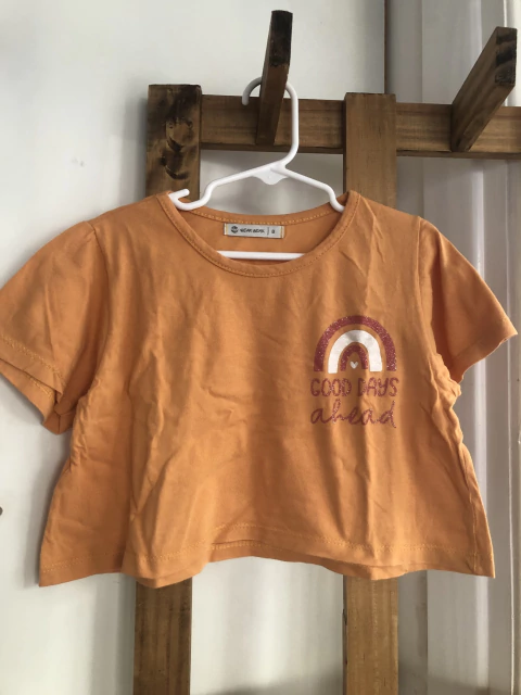 8A | Remera MC tostado con corazón. Weak Meak. 8 años.