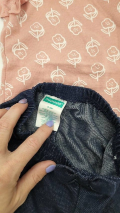 RN | Set body y short de jean - 0 a 3 meses - Lo Canto • Moda Circular