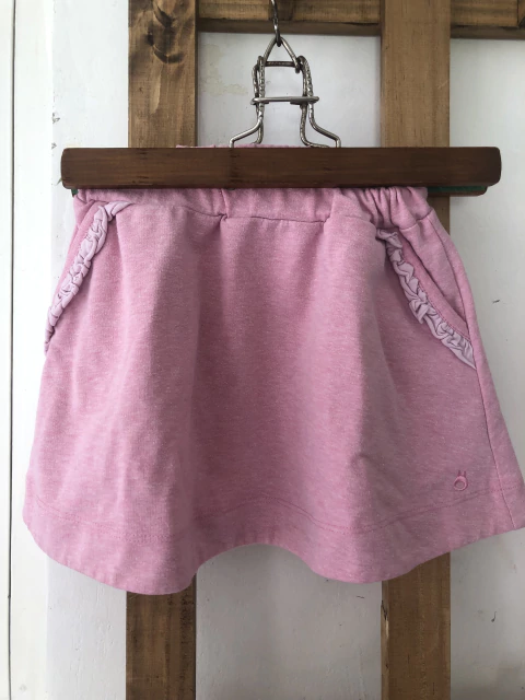 Pollera de algodon rosa con elástico. PITOCATALAN. Talle 6 años.