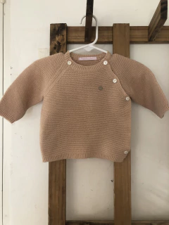 Imagen de Conjunto tejido rosa viejo. MAGDALENA ESPOSITO. Recien Nacido.