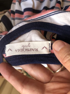 6/8A | Outlet- Musculosa a rayas. RAPSODIA. Talle 8 años. Parece mas 6 añod. - comprar online