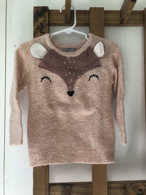 Sweater rosa bambi. Primark. 2/3 años.
