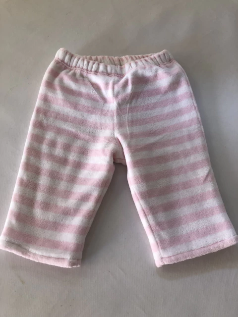 1/3M | Pantalón a rayas rosa y blanco de plush. CHEEKY. 1 a 3 meses.