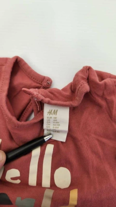 6M | LUPE - Remera rosa 'hello world' - 6 meses. - comprar online