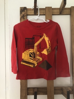 Remera ML roja cin grúa. CHILDRENS PLACE. 3 años. - comprar online