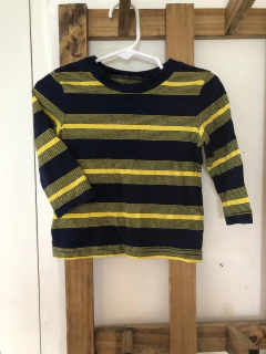 Remera a rayas ML amarilla y azul. CIRCO. 12 meses. - comprar online