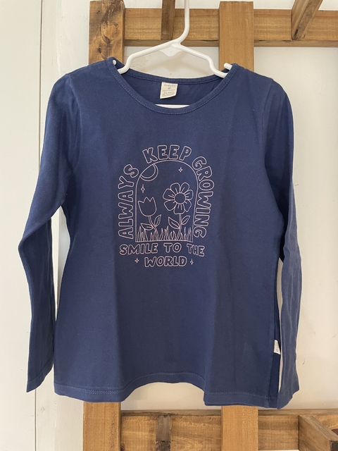 Remera azul ML con dibujo. CHEEKY. 6 años.