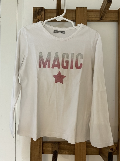 6A | Remera ML blanca Magic. MIMO. 6 años.