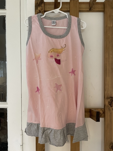 5A | Camisón rosa y gris. 5 años.