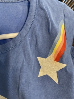 Remera MC Celeste con estrellas plateadas. GEPETTO. 6 años. - comprar online