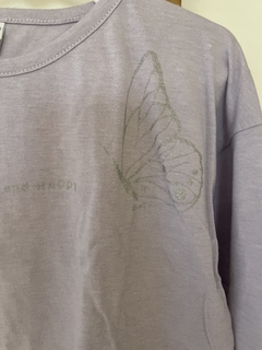 Remera lila ML con mariposas. GEPETTO. 6 años. - comprar online