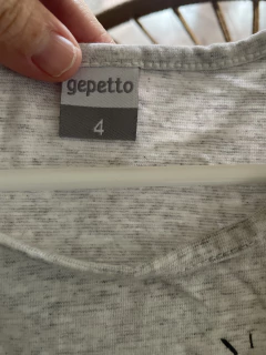 4A | Outlet- Remera MC gris cebras. GEPETTO. 4 años. - comprar online