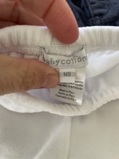 RN | Pantalón plush blanco. BABY COTTONS. Recién Nacido. en internet