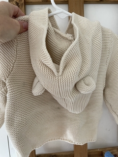 6M | Sweater prendido con capucha y orejitas. GAP. 6/12 meses. - comprar online