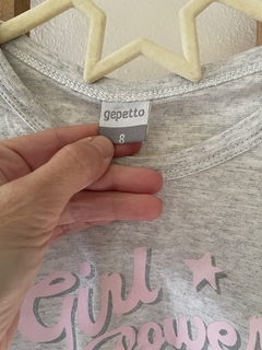 Remera gris MC Girl Power. GEPETTO. 8 años. en internet
